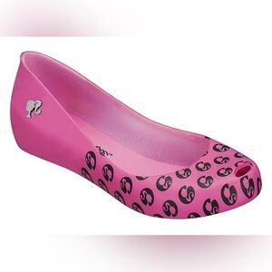 Melissa Pink Patterned Barbie Flats